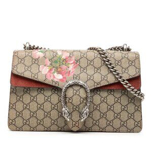 Gucci GG Blooms Dionysus Chain Shoulder Bag Beige Red